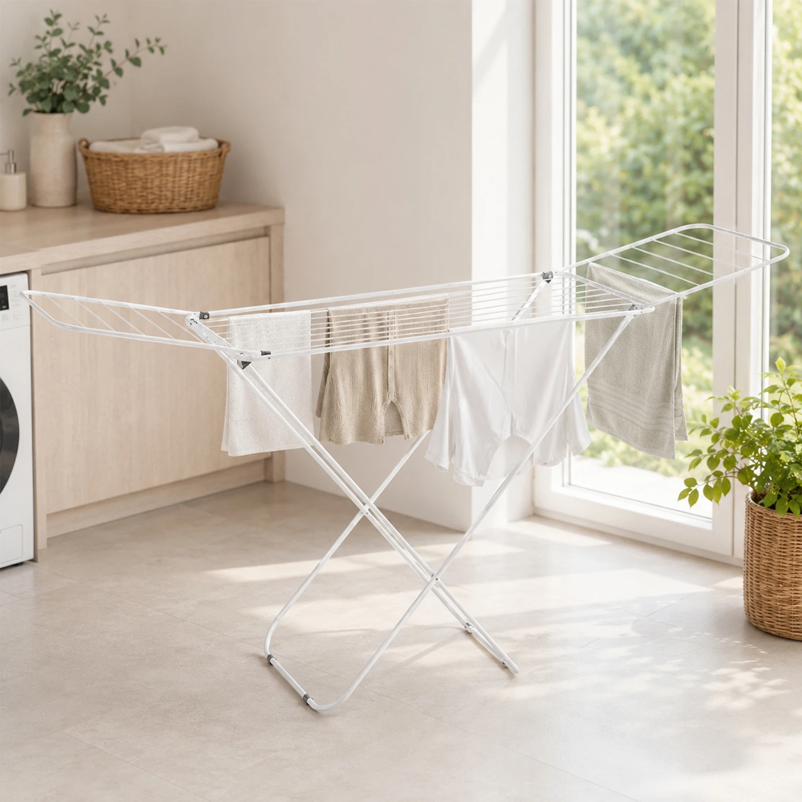 TENDEDOR DE ROPA PLEGABLE RESISTENTE