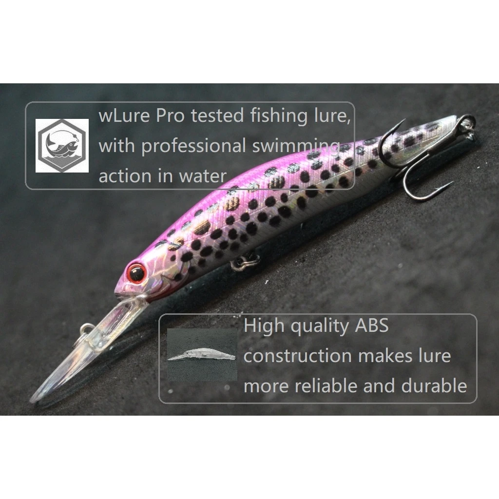 wLure Minnow Fishing Lure 14g 11cm Sinking Jerkbait Deep Diving  M760