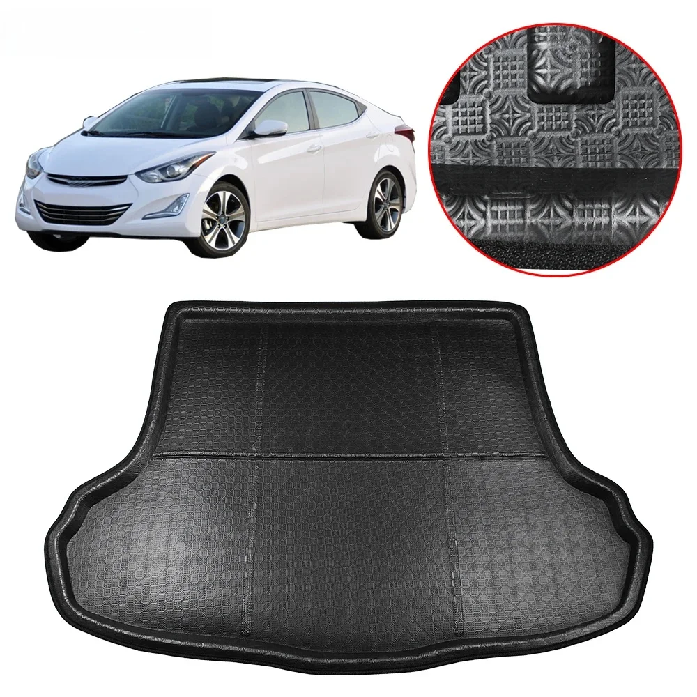 Buildreamen2 Dla Hyundai Elantra Avante i35 Sedan 2011-2015 Mata bagażnika samochodowego Dywan podłogowy Ogon Taca bagażnika Podkładka błotna — zdjęcie 2