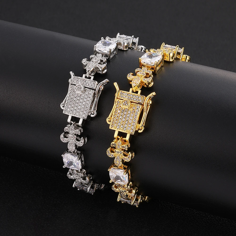 Nuoya Iced Out Fleur-de-Lys Ar – Men'S Fashion Gold Chain Bewertung und Preis