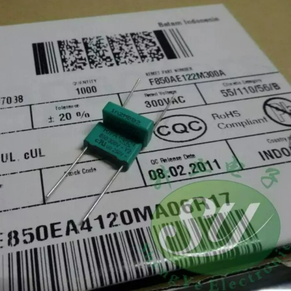 

10pcs/lot RIFA 0.0012uf 300vAC 1.2nf 1200pf 1n2 122 M Brand New 10mm Film Capacitor PHE850EA4120MA06R17