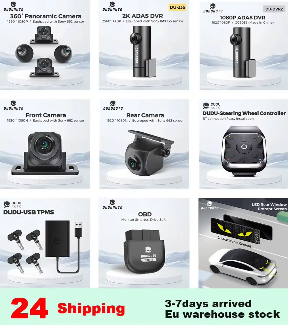 DUDUAUTO DUDU7 accessoires de voiture pour SONY 662 caméra AHD 1080P Vision nocturne HD caméra de recul étanche pour autoradio Android