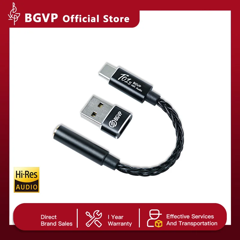 BGVP T01s Đắc Giải Mã Âm Thanh HiFi Tai Nghe Chụp Tai Khuếch Đại USB TypeC 2.5/3.5/4.4Mm Jack Cắm Adapter 32bit giải Mã Kỹ Thuật Số AUX Bộ Chuyển Đổi