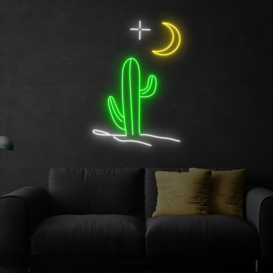 Desert Cactus Neon Sign Cactus Store Wall Decor Cactus Lover Gift Western Home Wall Decor Neon Sign