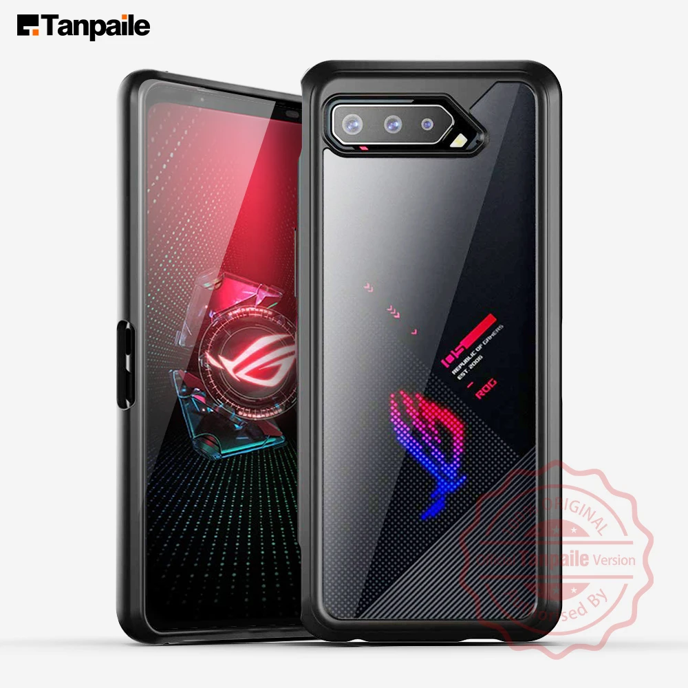 Tanpaile Shockproof Gaming Heat Dissipation Case for ASUS ROG Phone 5 5s Pro Cover Soft Clear Back Air Trigger Compatible Camera