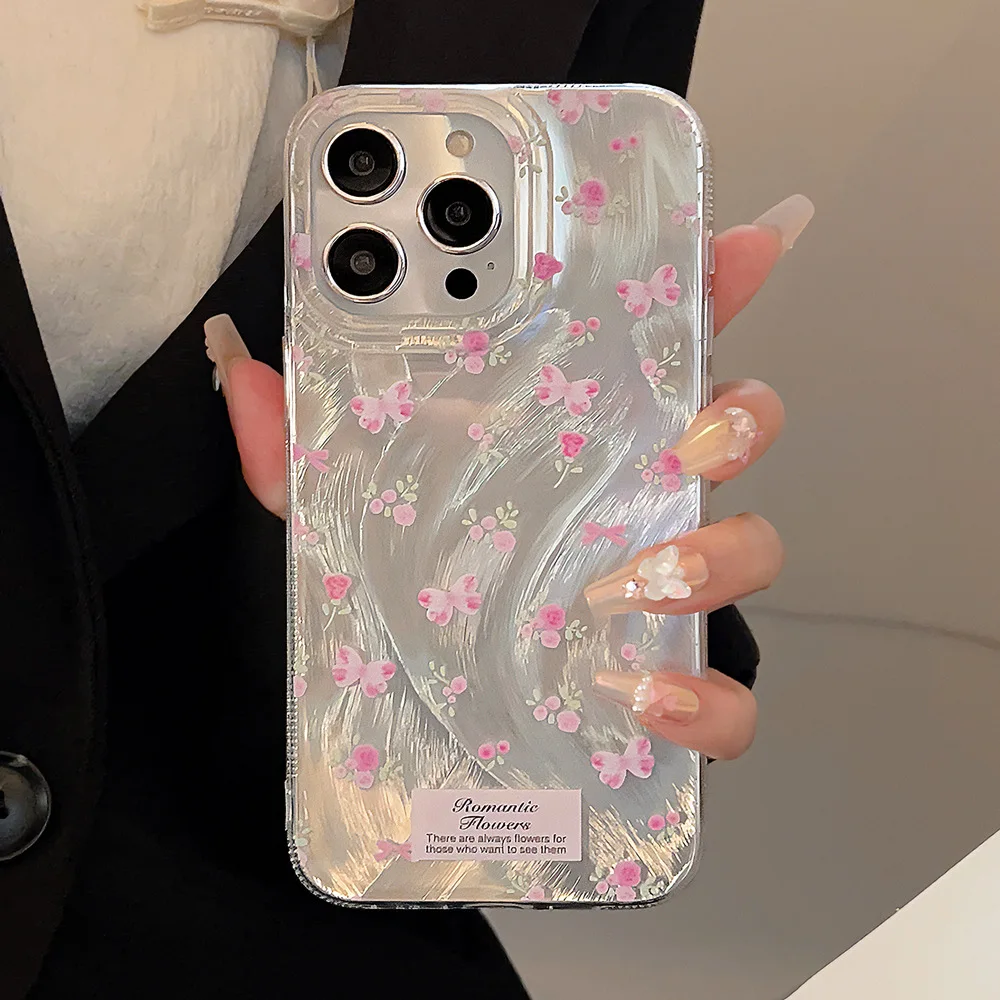 Coque de luxe Laser Rose Rose pour iPhone 15, étui antichoc pour iPhone 11 13 14 12 16 Pro Max X XR
