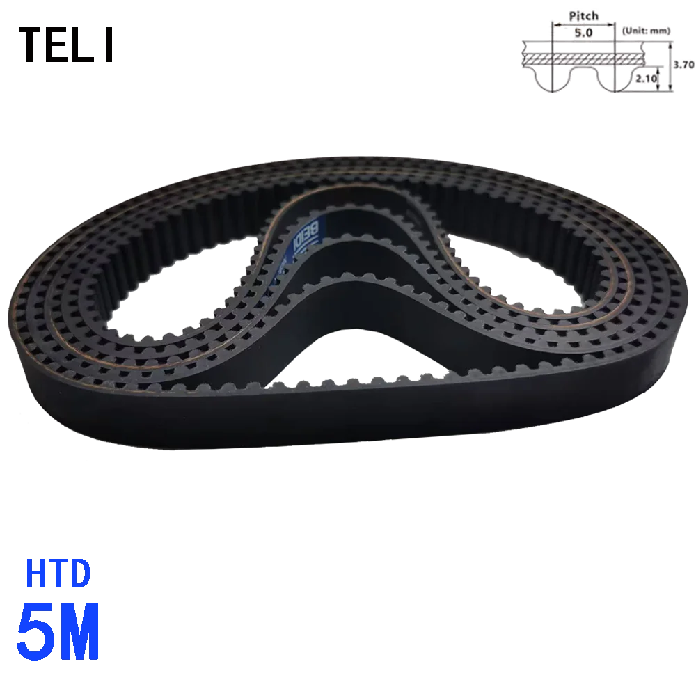 HTD 5M High-Quality Rubber Timing Belt Perimeter 525mm--580mm Belt Width10mm/15mm/20mm/25mm/30mm/40mm