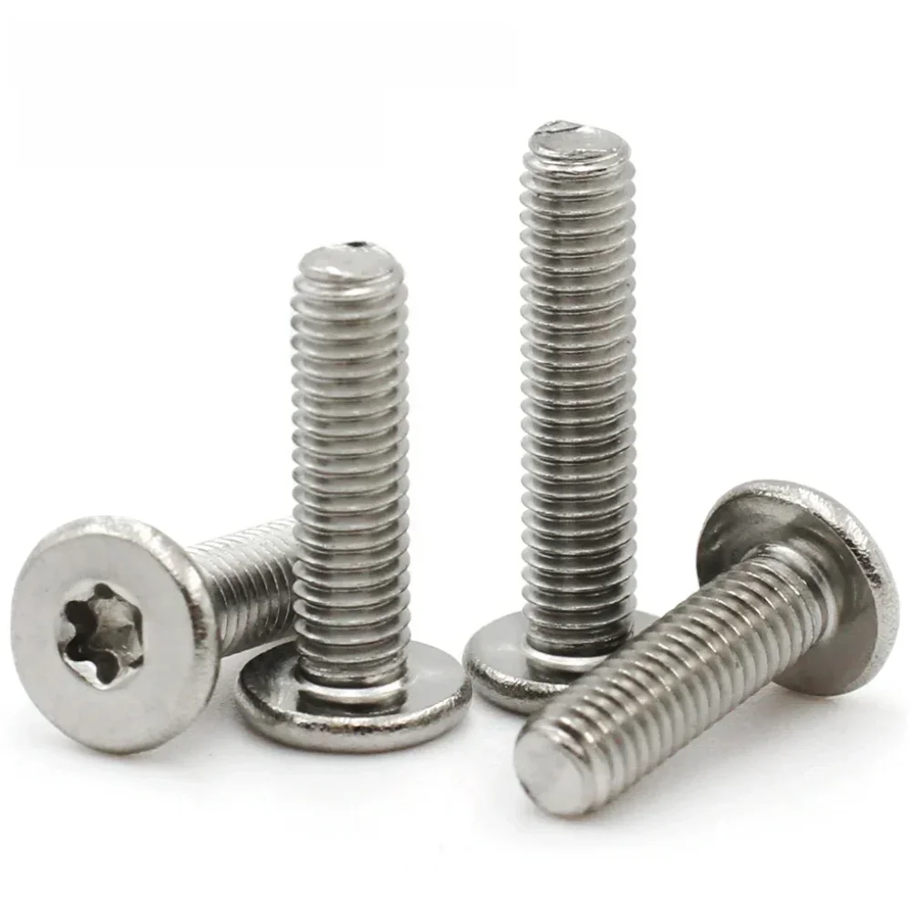 5-50 pièces M1.6 M2 M2.5 M3 M4 M5 M6 M8 304(A2-70) acier inoxydable CM Six lobes Torx Ultra mince Super bas plat boulon à tête de plaquette