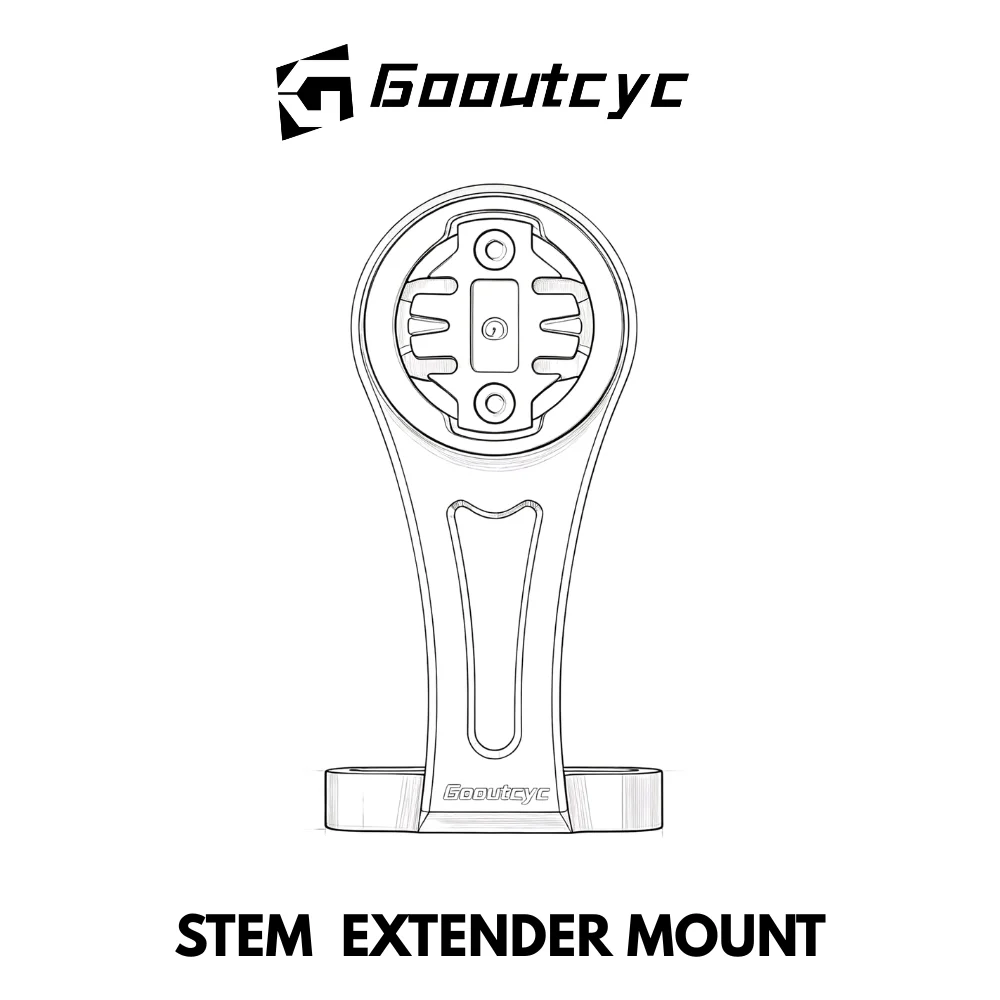 GOOUTCYC Bicycle STEM Computer Out-Front Mount kit Compatible with Garmin Wahoo Bryton Combo Integrated Mount for Gopro Aluminum view 2