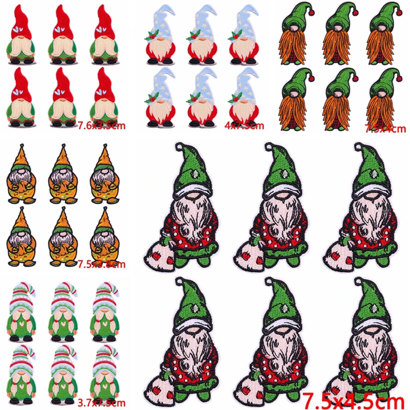 10Pcs/Lot Cartoon Dwarf Elf Patch Iron On Patches For Clothing Thermoadhesive Patches On Clothes Embroidery Patch For Clothes