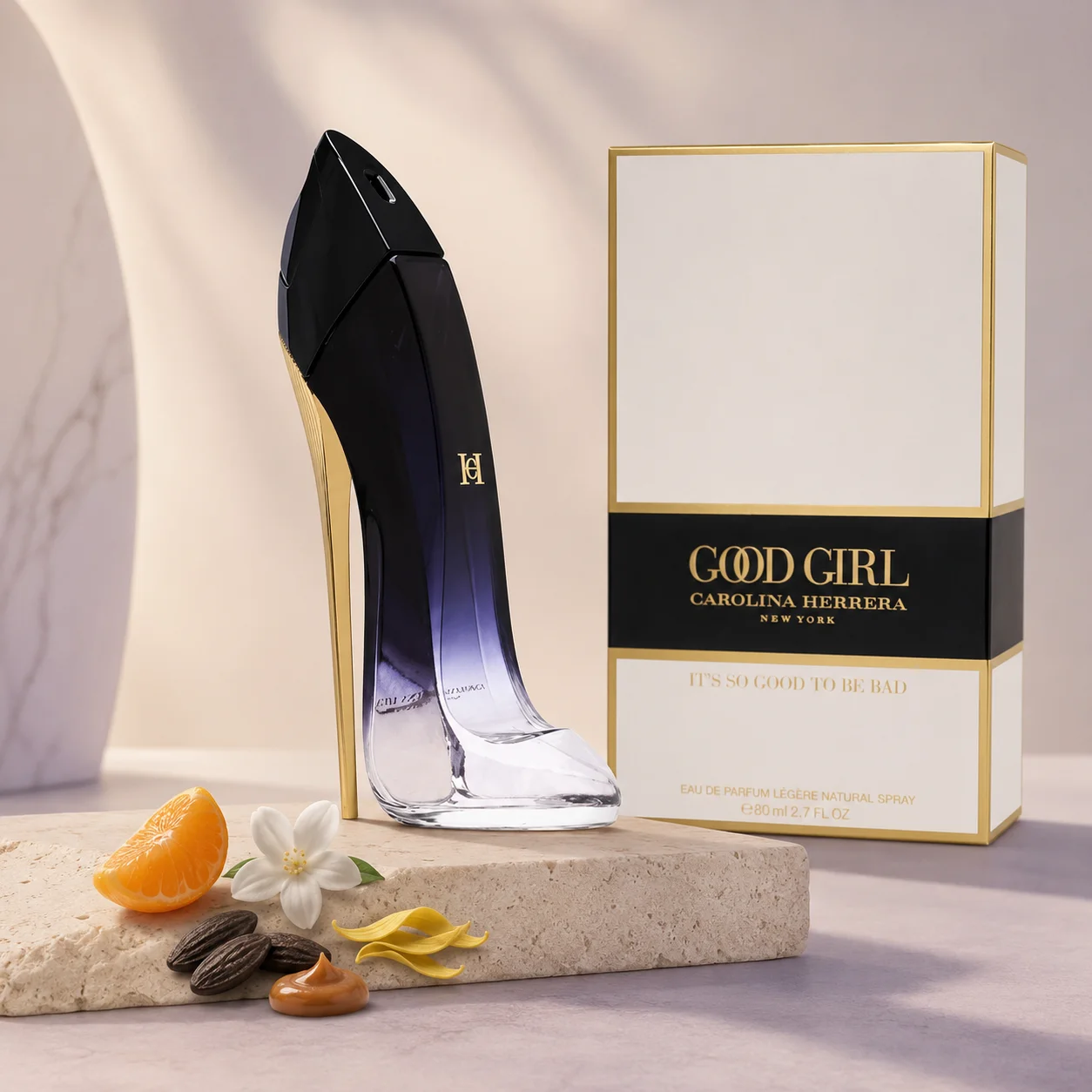 Carolina Herrera Good Girl Legere Gradient Purple Black High Heel Shoe Bottle Women Eau De Parfum Legere Luxury Floral Woody Scent Long Lasting Fragrance 80ml Ladies Perfume Gift Set For Her view 8