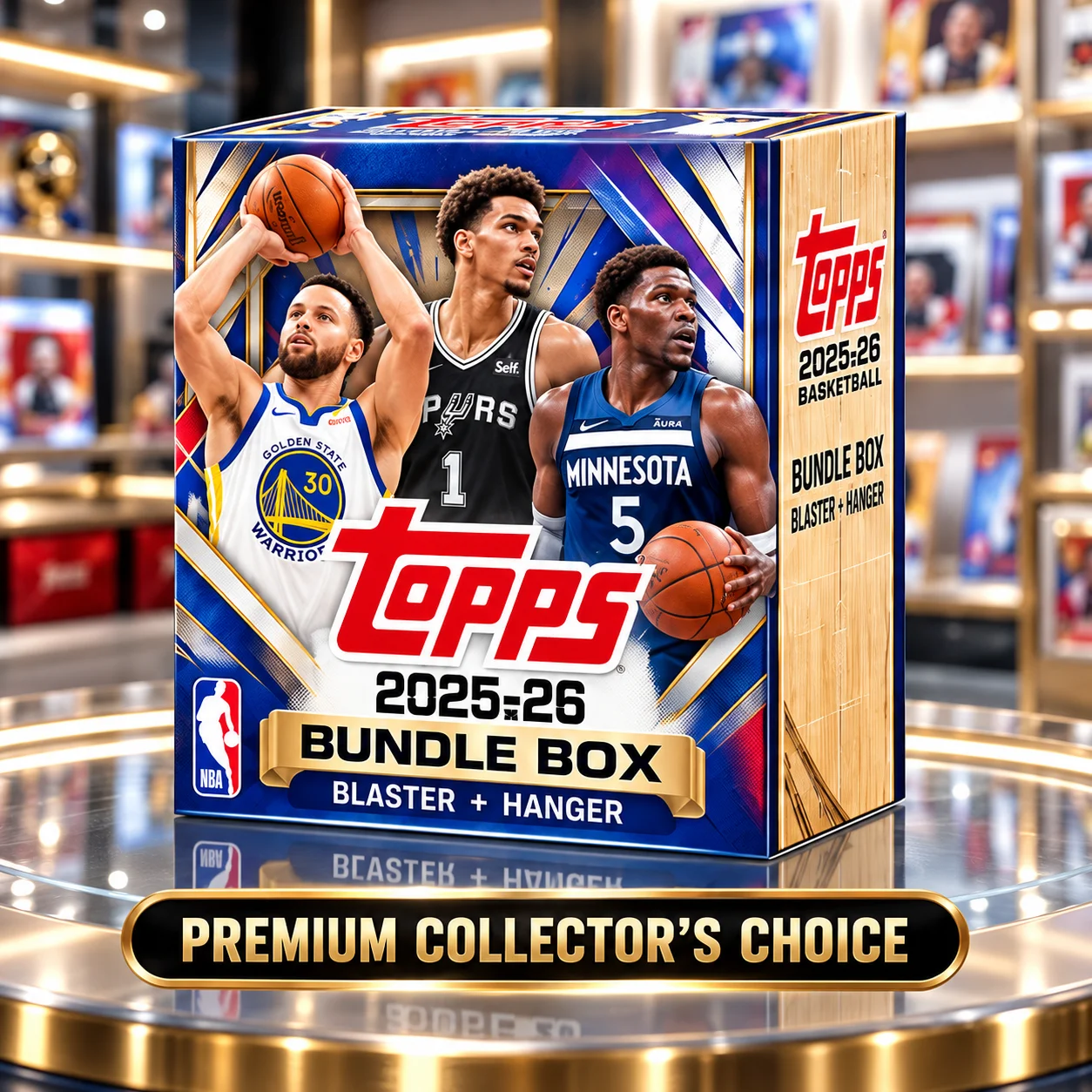 2025-26 Topps Basketball Blaster Box With 2025-26 Topps Basketball Hanger Box, 143 Cards NBA Basketball Trading Cards Bundle, Look for 8 Base Parallels Including 2 Diamante Foil, 16 Inserts Including 5 1980-81 Topps Inserts on Average
