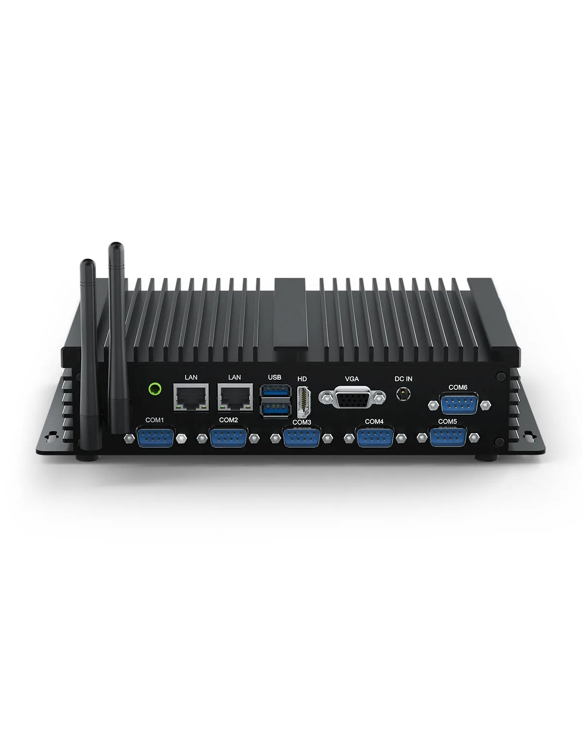 HYSTOU Industrial Mini PC Fanless Intel Core I7 8550U DDR4 MAX to 64GB SSD Dual Display 6*COM 2*LAN 6*USB Win10/11 Linux support