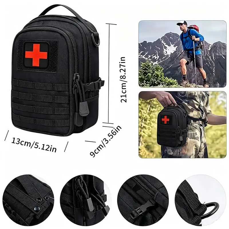 120pcs Emergency Survival First Aid Kit with Tourniquet, Splint, Molle IFAK EMT for Outdoor Travel, Home, Camping, Hiking