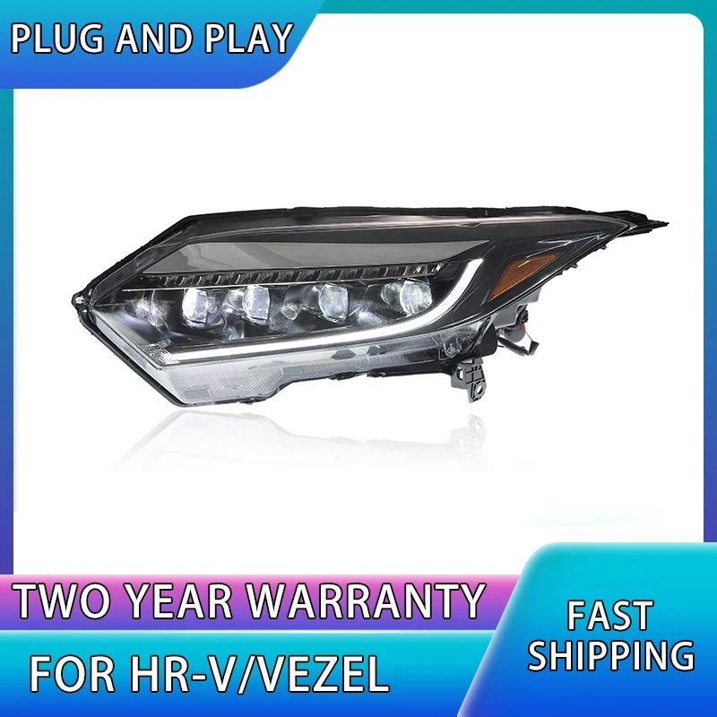 

Head Lamp for Honda HR-V LED Headlight 2015-2019 Headlights HRV Vezel DRL Turn Signal High Beam Angel Eye Projector Lens