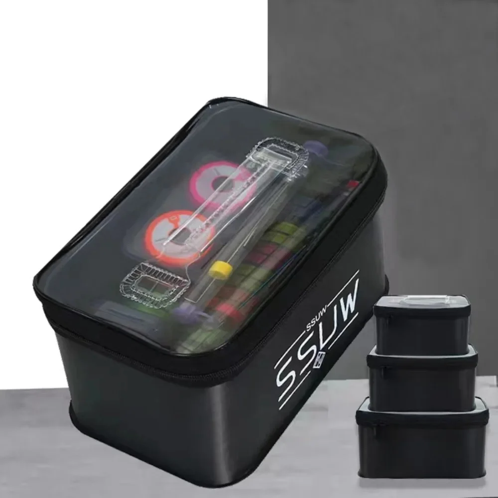 Boîte à outils de pêche Portable EVA, récipient d'eau de grande capacité 3L/5L/7L, organisateur d'accessoires de pêche, conteneur de stockage d'appâts vivants