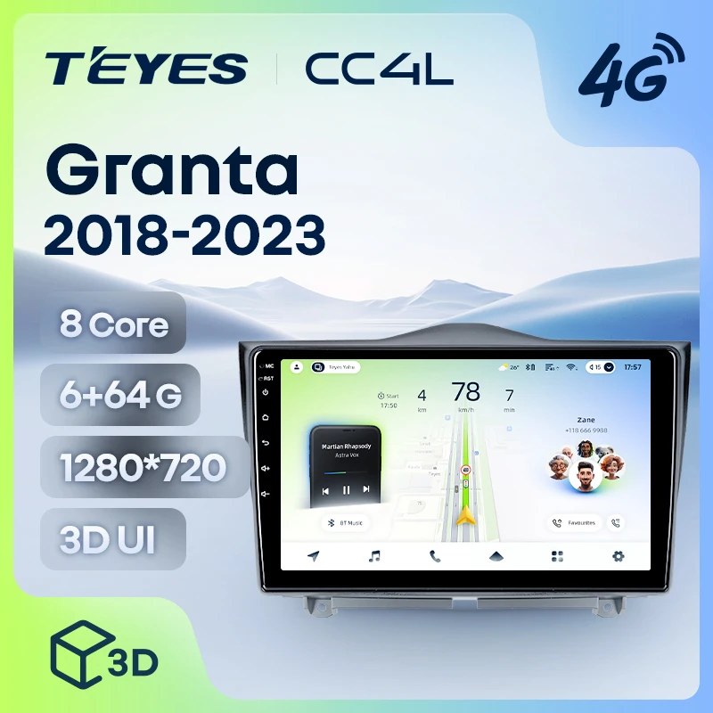 TEYES CC4L For 2018 - 2023 LADA Granta Cross Car Radio Multimedia Navigation stereo GPS No 2din 2 din dvd