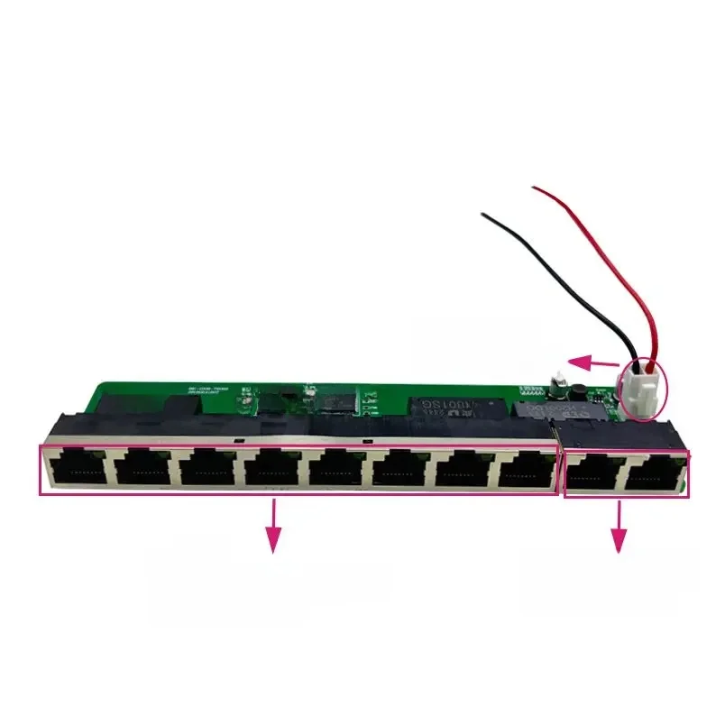 Standardowy protokół 802.3AF/AT 48V POE OUT/48V przełącznik poe 100 mbps 8-portowy POE z 2-portowym łączem górnowalnym/NVR; Funkcja Watchdog — zdjęcie produktu 7