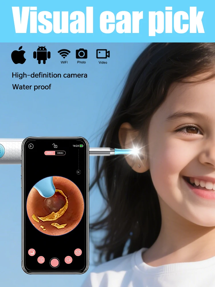 Generation-2, Visual Ear Wax Cleaner Camera Safe Earwax Removal Endoscope Ear Cleaning Tools Ear Care