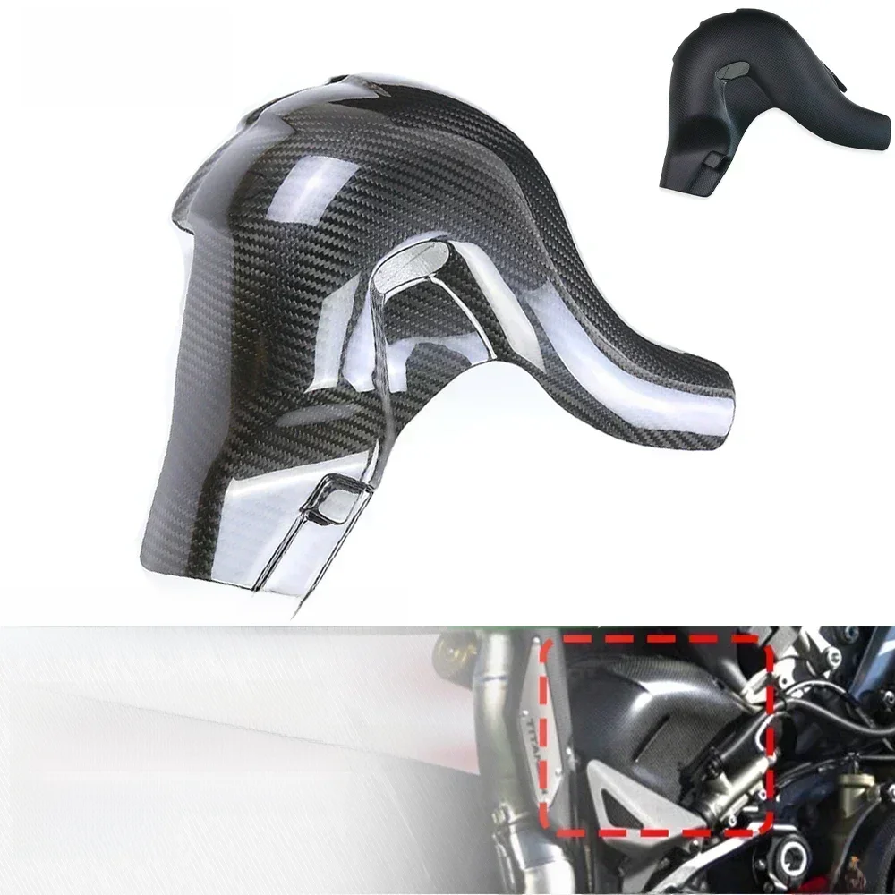V4 2023 Voor DUCATI Streetfighter Panigale V4 V4S V4R Motorfiets Koolstofvezel Uitlaat Cover Hitteschild Bescherming (Alleen EURO 5) - afbeelding 2
