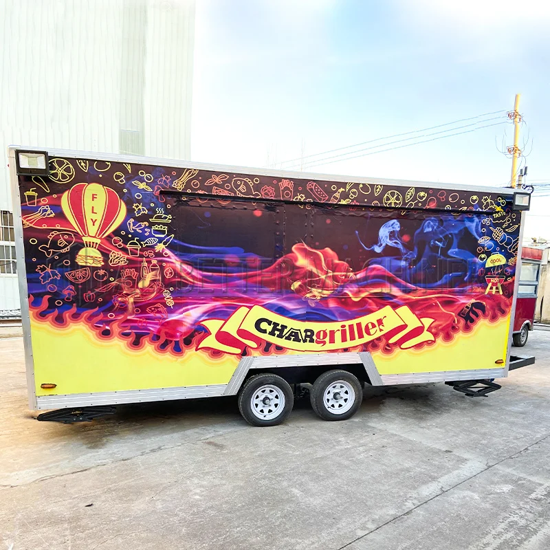 Food Catering Food Trailers Fully Equipped Taco Truck Mobile Kitchen Pizza Coffee Cart BBQ Trailers Cheap Mobile Food Truck