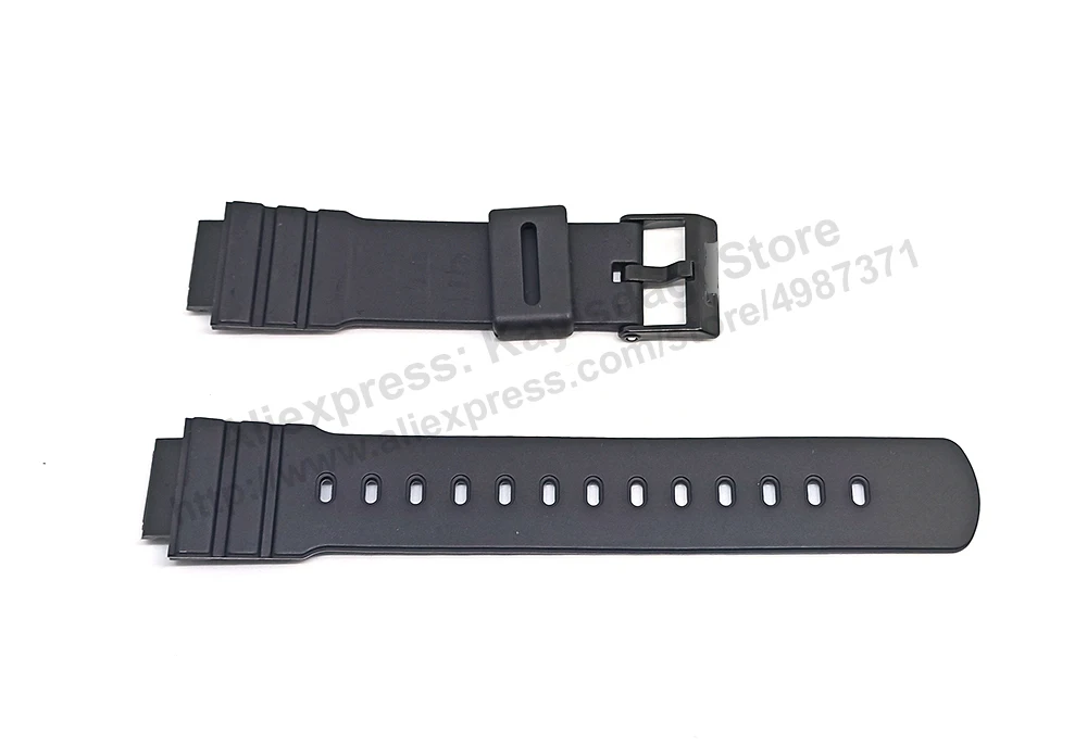 16mm Black Rubber Replacement Watch Band / Strap Compatible for Casio AW-10 , AW-20 , AW-21U , ARW-31 , ARW-32 , ARW-33 image 3