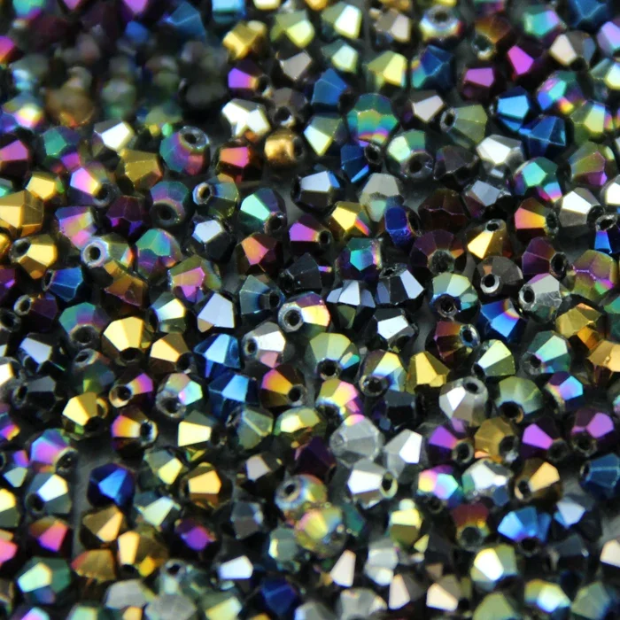 JHNBY 4mm 100 sztuk Bicone z austriackimi kryształami luźne koraliki ball dostaw powierzchni kolor poszycia, bransoletka naszyjnik tworzenia biżuterii DIY — zdjęcie 2