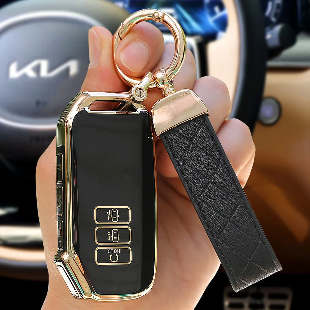 Kia Car Key Case Car Smart Keyring Key Holder Tpu Carnival Sorento Morning Ev9 Ray K5 K3 K9 Sor Sportage