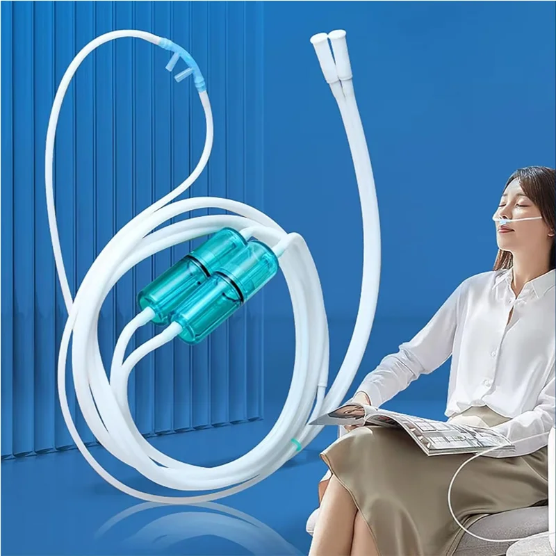 2M Hydrogen Oxygen Nasal Cannula Headset Suction Tube Water Collector for Outdoor /Car /Household Use