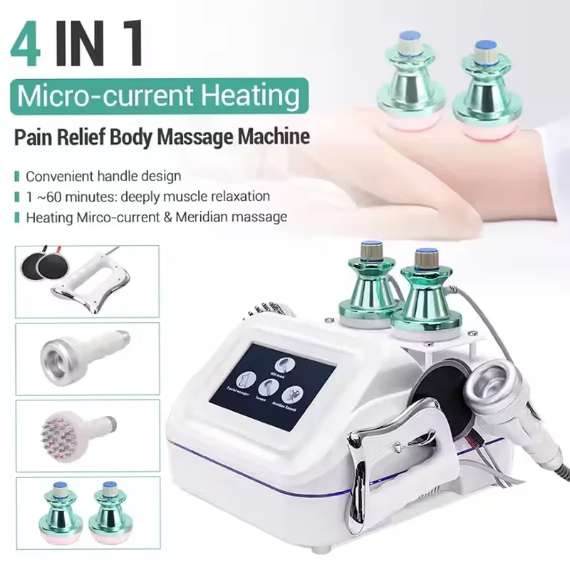 

Body Massage Pain Relief Microcurrent Energy Vacuum Heating LED Bio Brush Health Care Lymphatic Drainage Meridian Machine