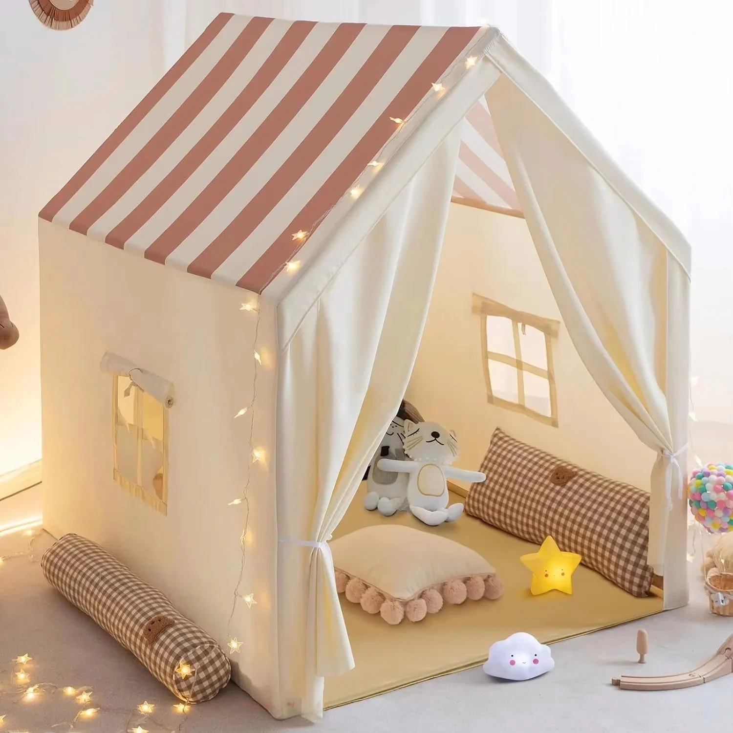 Kindertent Binnen en buiten Peutertent Speelhuisje voor kinderen Tent Speeltent Grote speelhuisje voor kinderen Tentspeelgoed - afbeelding 2