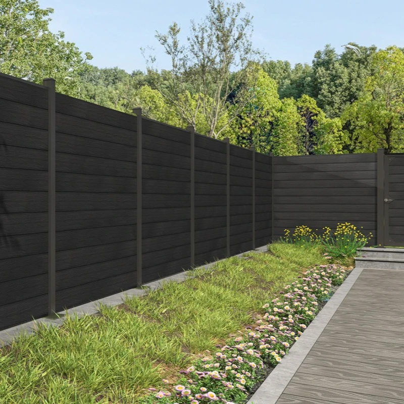 Wood Plastic Composite Fence House Fence Wall Small Garden Private Fireproof Privacy WPC Fence