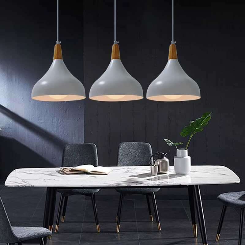 Imagem -03 - Modern Nordic Pendant Lights Lâmpadas Penduradas Simples Lâmpada Multicolor para Cozinha Sala de Jantar Café Decoração de Casa Cabeças