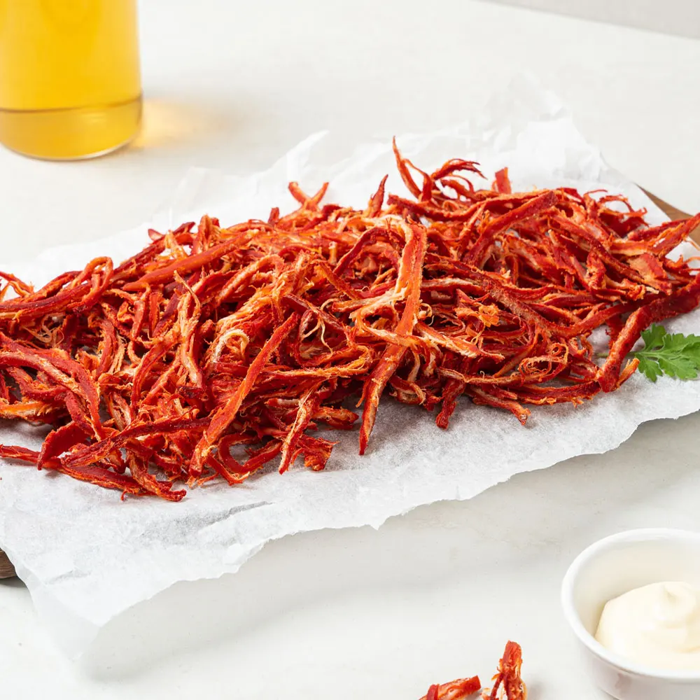 [신통씨푸드] 매콤 오징어육포채 600g