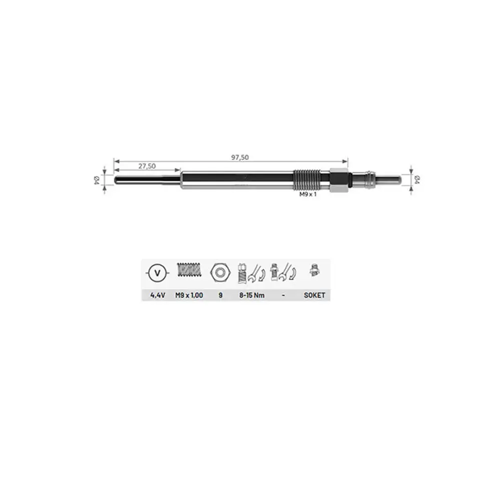 4 Pcs Heater Glow Plugs For Chevrolet Aveo 1.3 D For Opel Astra Combo Meriva 1.3 CDTI 55210051, 55564219, 95522517 - AUTORCE