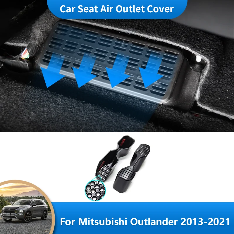 for Mitsubishi Outlander MK3 GF 2013~2021 Car Air Outlet Vent Grille Inlet Cover Bottom Seat Interior Protection Car Accessories