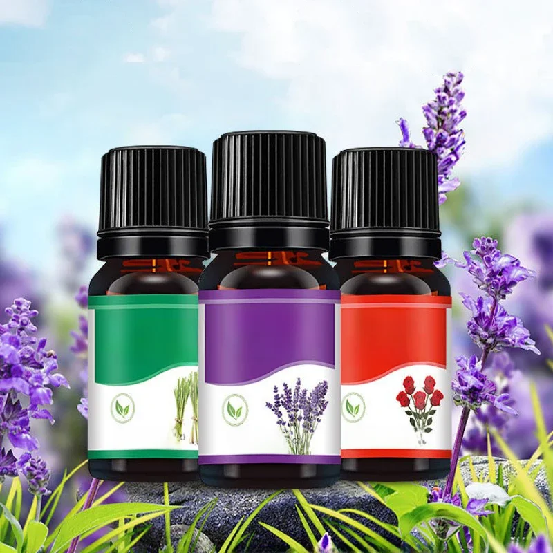 Huiles essentielles d'aromathérapie diffuseur d'huile soluble dans l'eau aromathérapie-rose, lavande, citron, menthe poivrée, citronnelle, bois de santal,