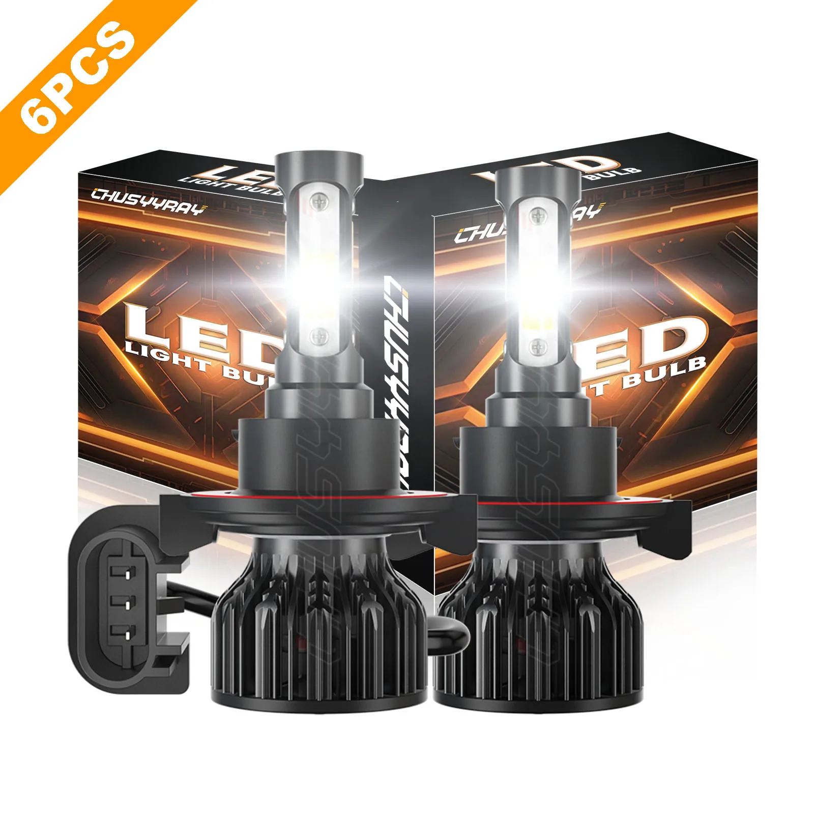 2pcs H13 9008 LED Headlight Bulbs Kit for Ford F150 2004-2014 High&Low Beam White 6000K 280W 210000LM
