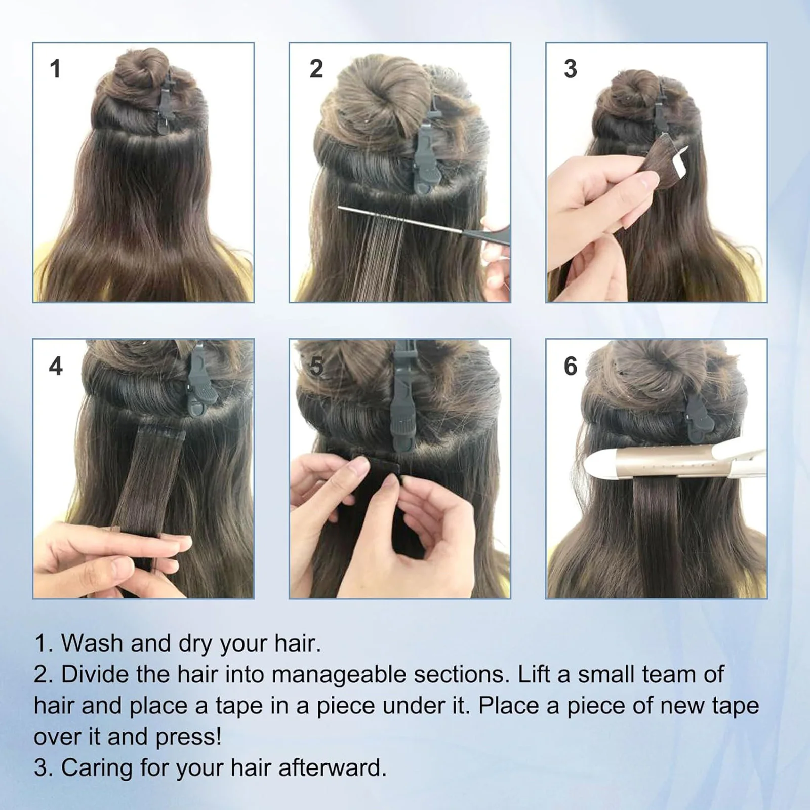 Sixstarhair Nastro nelle estensioni dei capelli Biondo dorato con biondo cenere 20 pezzi 50 g/pacco Estensioni dei capelli umani Remy 100 dritti per le donne