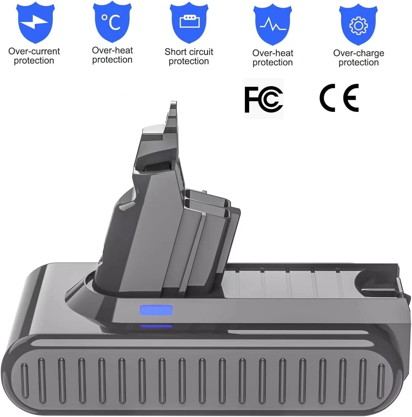 

For Dyson V6 Animal Absolute Motorhead Slim Upgraded 2500mAh V6B1 SV04 vtc4 Battery 967810 Replacement Battery