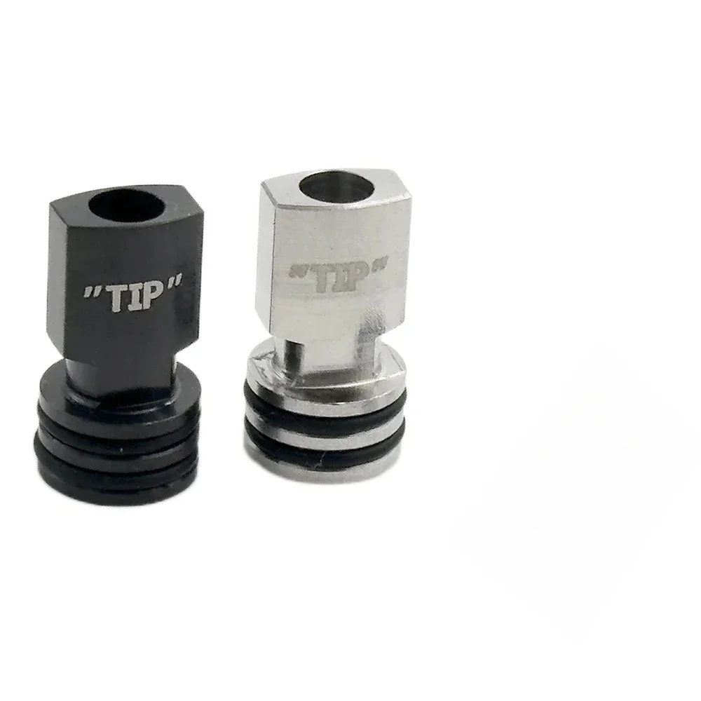 510 Mini goutte à goutte en acier inoxydable MTL 510 OFF 15mm couvercle d'embout pour buse Pipette goutteur paille café Mod Joint