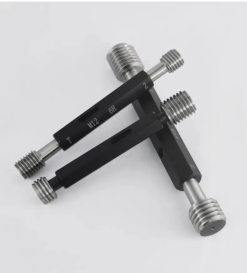 Precision 6H Metric Thread Gauge M0.8-M24 Go No-Go Feeler Aperture Plug Tester Mold Inspection Tool