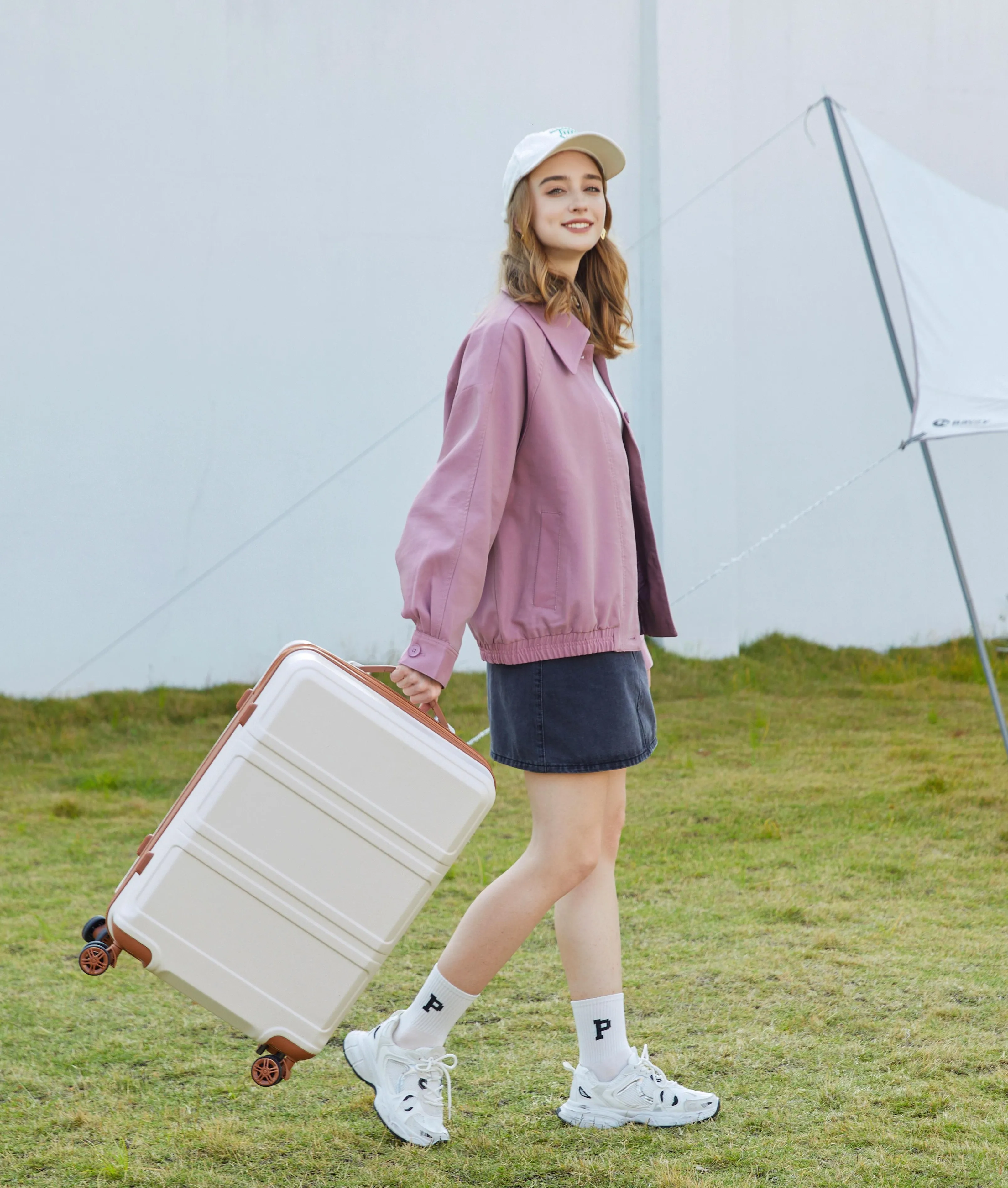 KONO-Serrure TSA, valise (M/L/XL) TONO, étui rigide, chariots ABS légers à roues jumelles