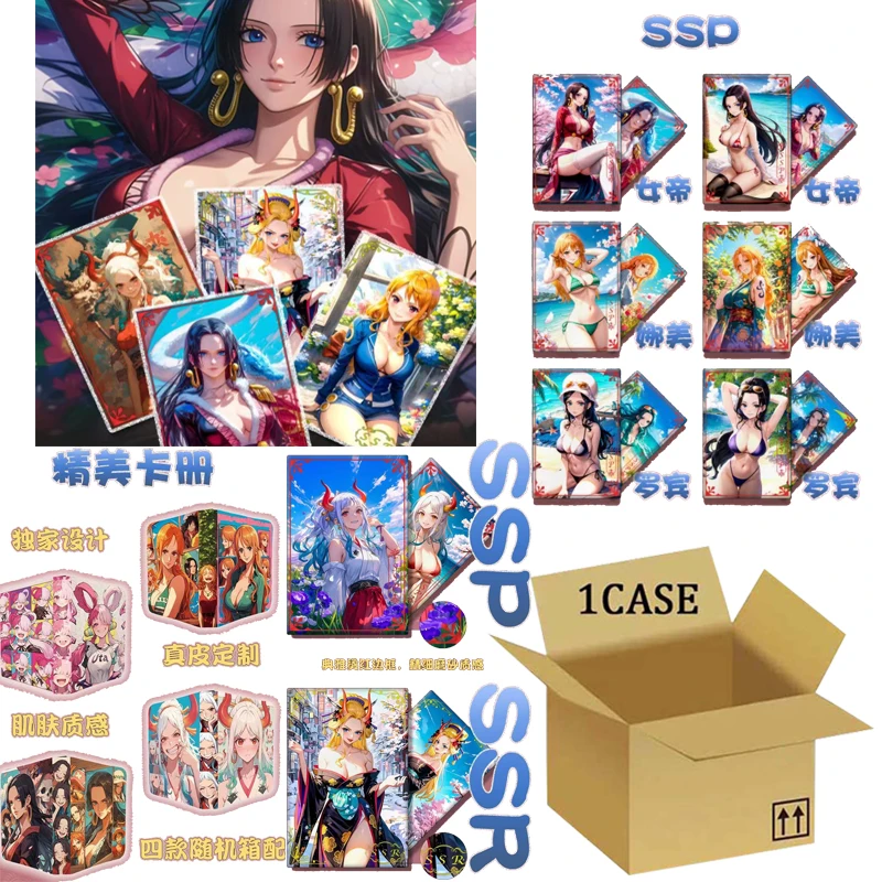 Wholesales One Piece Collection Cards Yunka She One Piece Honey Story A5 Full Heroine Girl Card Booster Box 1Case Playing Cards