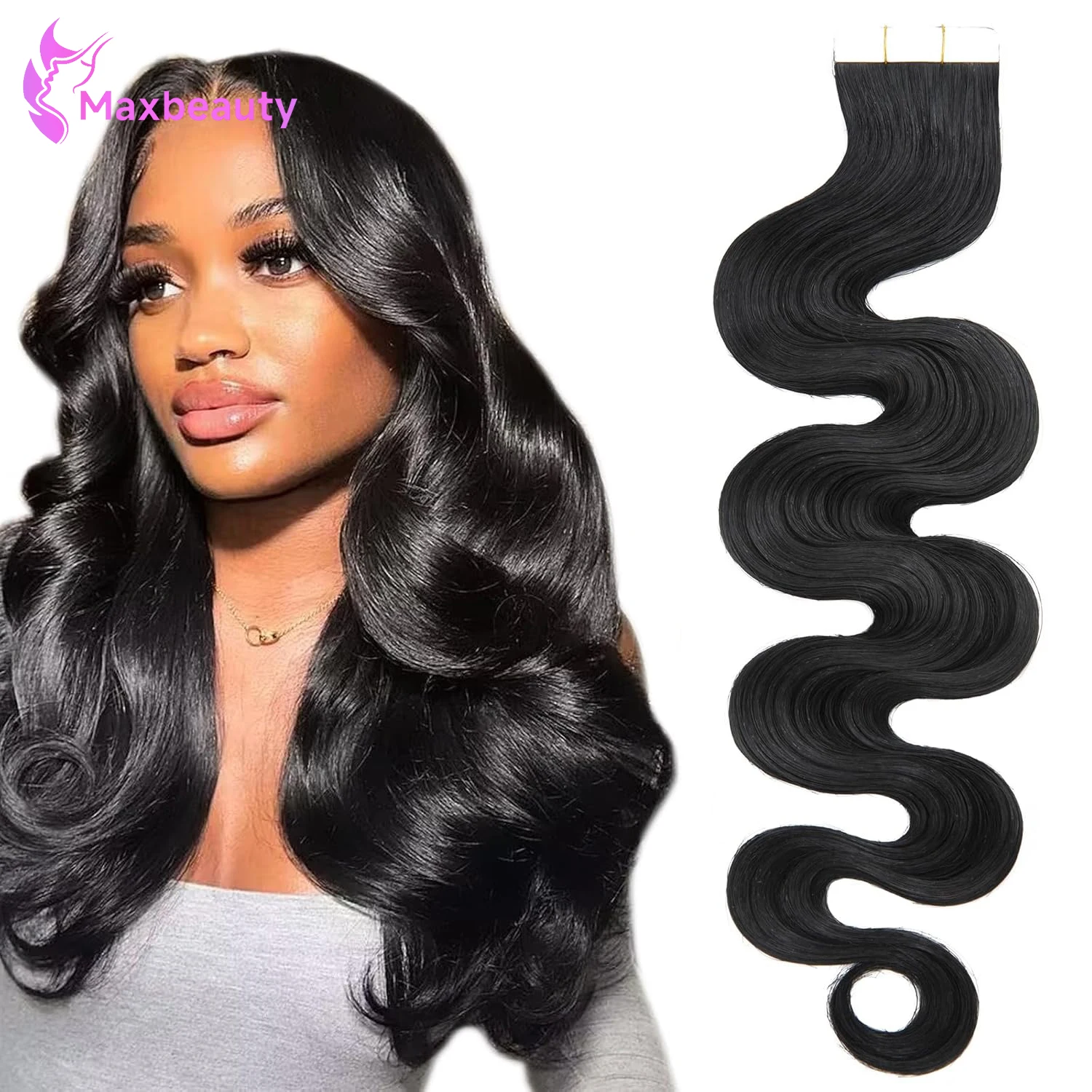 

Лента для наращивания человеческих волос, объемная волна, 20 шт./упак., двусторонняя лента с утком кожи, 10А, бразильская лента для наращивания человеческих волос