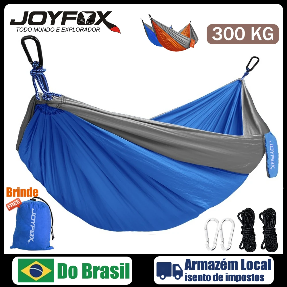 Joyfox Rede de acampamento portátil ao ar livre rede camping para dormir Selva Sacos De Dormir Casal 210t Nylon rede de jardim