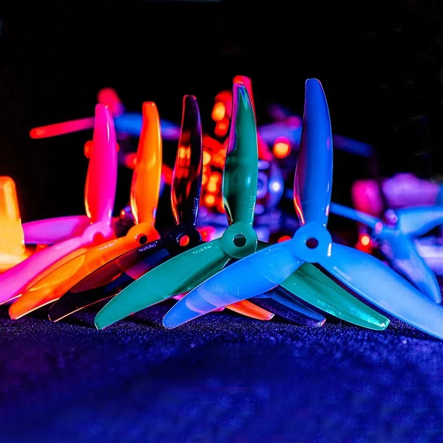 24 pièces/12 paires Gemfan 51466 V2 5 pouces 3 pales/tri-lames accessoires d'hélice CW CCW moteur sans brosse hélice FPV pour Drone de course FPV