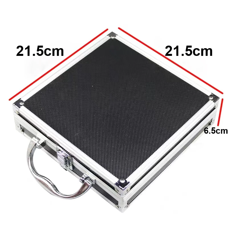 

Tool Box Mini Case Aluminum Alloy Storage Box Metal Frame Packaging Toolbox Gift Box 215x215x65mmm