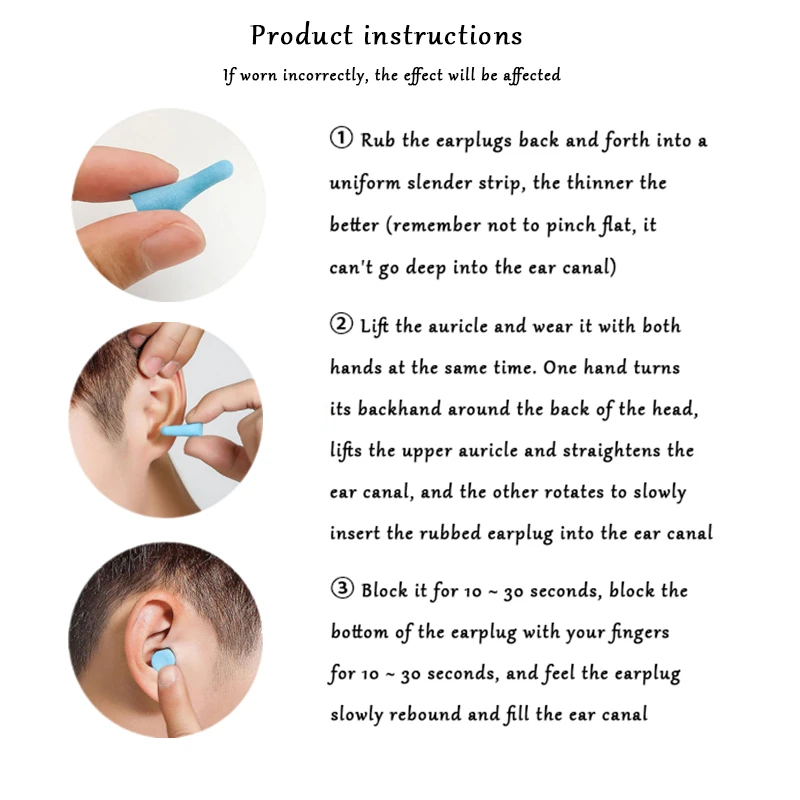 Durable Soundproof Sleeping Ear Plug Waterproof Earplugs For Sleep Special Mute Soft Slow Rebound Portable Anti-Noise Protection