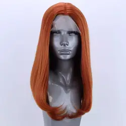 Websterwigs Deep Red Bob Glueless Lace Front Synthetic Wig For Women With Baby Hair Heat Resistant Fiber Hair Wigs Daliy Wear